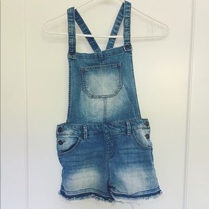 Cat and Jack Girls Denim Overalls - 10-12